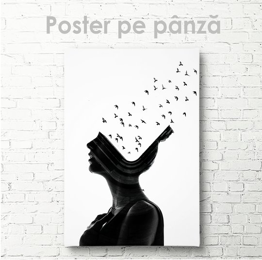 Poster, Gândurile zboară departe, 30 x 45 см, Panza pe cadru