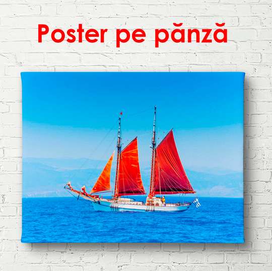 Poster - Scarlet sails, 90 x 60 см, Framed poster