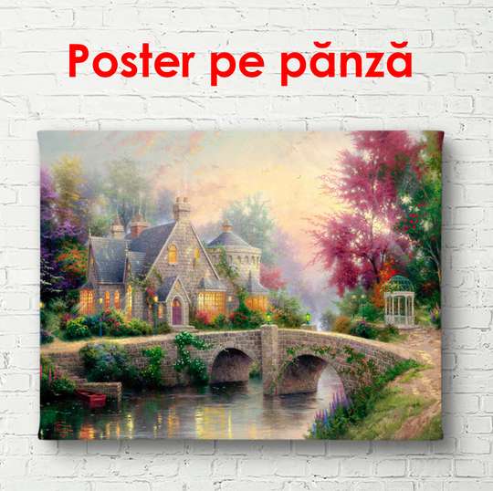 Poster - Provence style park, 90 x 60 см, Framed poster