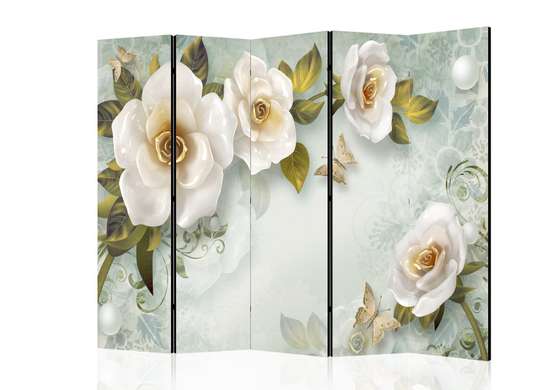 Screen - White roses on a gentle background, 7