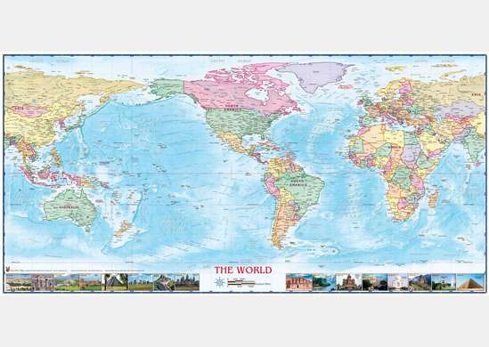 Fototapet - Lumea pe hartă