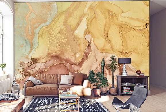 Wall Mural - Abstract fluid in warm colors