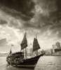 Постер - Парусный корабль, 30 x 45 см, Холст на подрамнике, Черно Белые