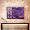 Poster - Purple abstract 1, 90 x 60 см, Framed poster on glass