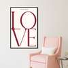 Poster - Love, 60 x 90 см, Poster inramat pe sticla, Citate