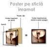 Poster - Under the dress, 100 x 100 см, Framed poster on glass, Nude