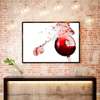 Poster - Glass with red wine on a white background, 90 x 60 см, Framed poster, Food and Drinks