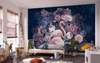 Wall Mural - Flamingos and flowers
