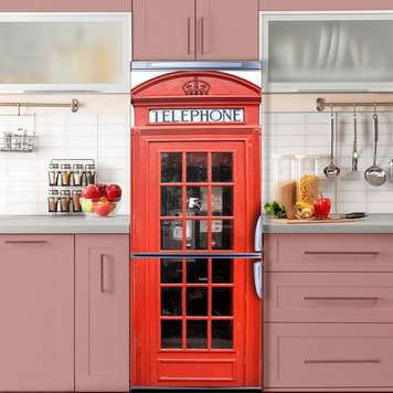 3D door sticker, phone booth, 60 x 90cm, Door Sticker