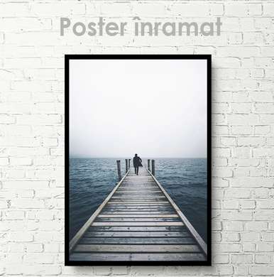 Poster - Road to the sea, 30 x 45 см, Canvas on frame, Marine Theme