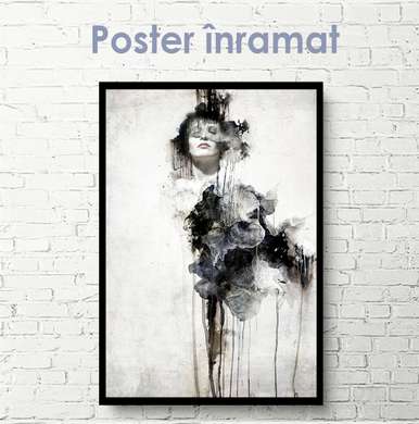 Poster - Black and white art, 30 x 60 см, Canvas on frame, Black & White