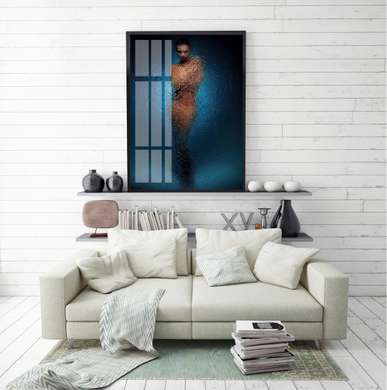 Poster - Fata de după steclă, 30 x 45 см, Panza pe cadru, Nude