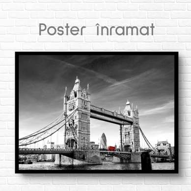 Постер - Мост Tower, 90 x 60 см, Постер на Стекле в раме