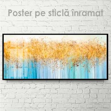 Poster - Panoramic forest, 150 x 50 см, Framed poster on glass, Botanical