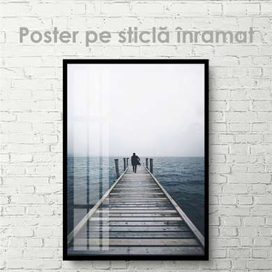 Poster - Drumul spre mare, 60 x 90 см, Poster inramat pe sticla, Tema Marină