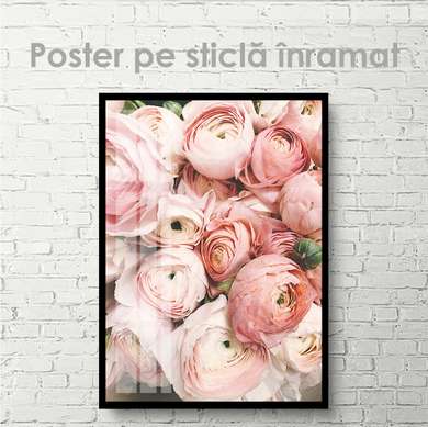 Poster - Flori stacojii, 30 x 45 см, Panza pe cadru, Flori
