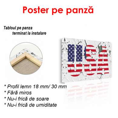Poster - USA, 90 x 60 см, Framed poster, Different