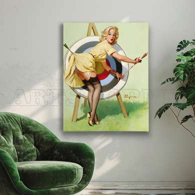 Poster - Marilyn Monroe Target, 30 x 45 см, Canvas on frame, Famous People