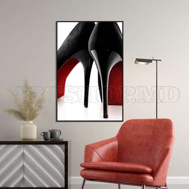 Poster - Louboutin, 60 x 90 см, Framed poster on glass, Nude