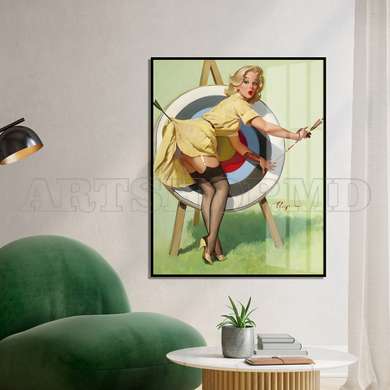 Poster - ținta Marilyn Monroe, 60 x 90 см, Poster inramat pe sticla, Persoane Celebre