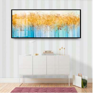 Poster - Panoramic forest, 150 x 50 см, Framed poster on glass, Botanical