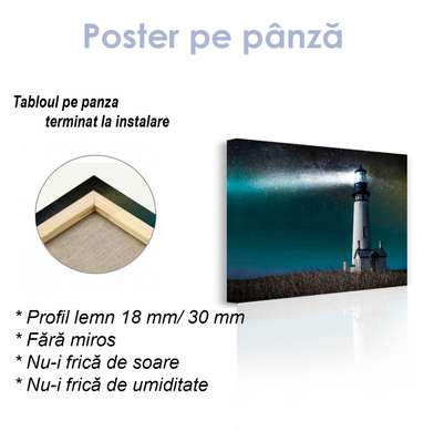 Poster - Far în cerul înstelat, 45 x 30 см, Panza pe cadru, Natură