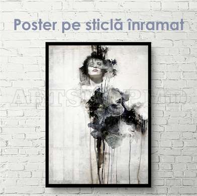 Poster - Arta alb-negru, 30 x 60 см, Panza pe cadru, Alb Negru