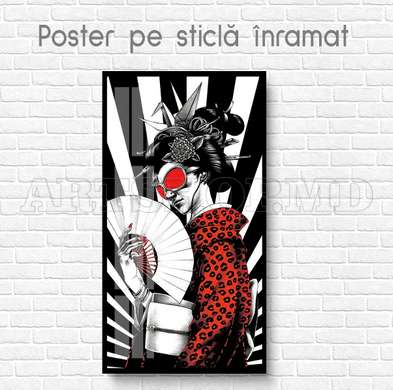 Poster - Fata in kimono, 30 x 60 см, Panza pe cadru, Diverse