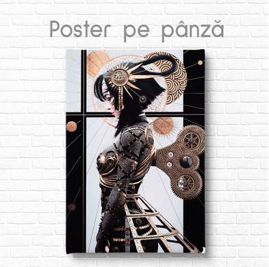 Poster - The girl with the key, 30 x 45 см, Canvas on frame