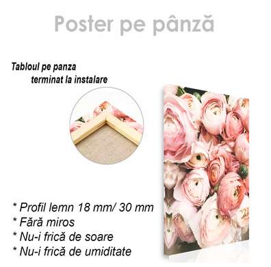 Постер - Алые Цветы, 30 x 45 см, Холст на подрамнике, Цветы