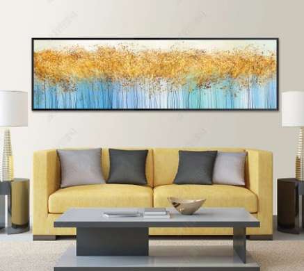 Poster - Pădurea panoramică, 150 x 50 см, Poster inramat pe sticla