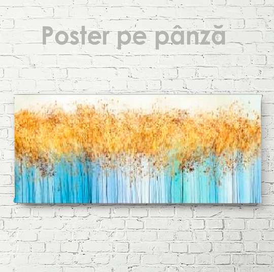 Постер - Панорамный лес, 90 x 30 см, Холст на подрамнике