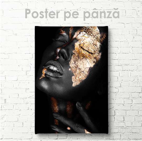 Poster - Fată cu aur, 30 x 45 см, Panza pe cadru