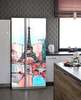 3D door sticker, Eiffel Tower in a vibrant city, 60 x 90cm