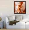 Poster - Girl with angel wings, 100 x 100 см, Framed poster on glass, Nude
