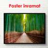 Poster - Bamboo road, 90 x 60 см, Framed poster