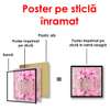 Poster - Orhidee în reflexia apei, 100 x 100 см, Poster înrămat, Flori