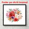 Poster - Ansamblu floral, 100 x 100 см, Poster înrămat, Minimalism
