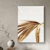 Poster - Golden tropical leaf, 45 x 90 см, Framed poster on glass, Botanical