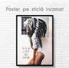 Poster - Figure of a girl, 60 x 90 см, Framed poster on glass, Glamour