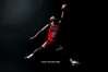 Poster - Michael Jordan throws a goal, 90 x 60 см, Framed poster on glass, Sport