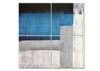 Tablou Pe Panza Multicanvas, Pete albastre abstracte., 60 x 60
