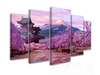Tablou Pe Panza Multicanvas, Sakura înflorită, 206 x 115