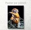 Постер, Грациозный тигр, 30 x 60 см, Холст на подрамнике, Животные