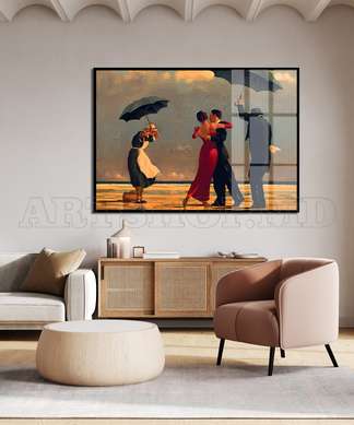 Poster - „Majordomul cântător” - Jack Vettriano, 90 x 60 см, Poster inramat pe sticla, Picturi