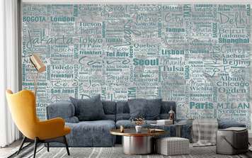 Wall mural - City names