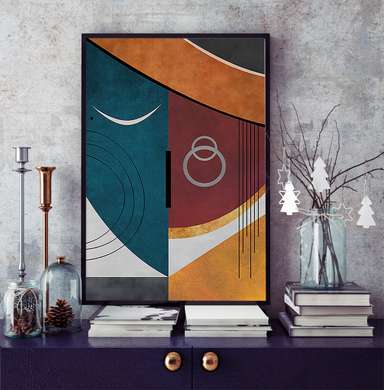 Poster - Față abstractă 1, 30 x 45 см, Panza pe cadru, Abstracție