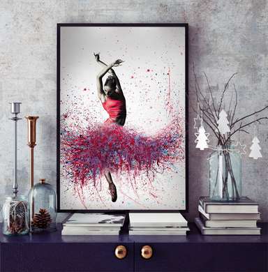 Poster - Abstract ballerina, 30 x 60 см, Canvas on frame, Glamour