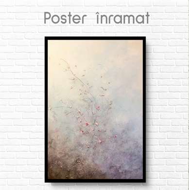 Poster - Crengute cu flori delicate 12, 60 x 90 см, Poster inramat pe sticla