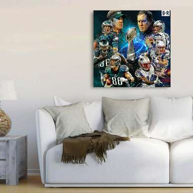 Poster - Baseball teams, 40 x 40 см, Canvas on frame